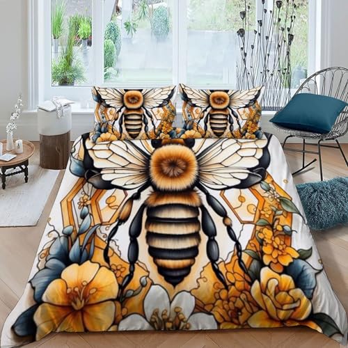 Housse de couette 260x220 animaux volants en microfibre douce avec taies
