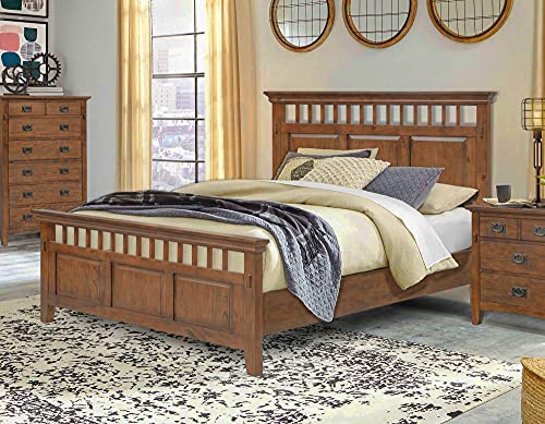 Sunset-Trading-Mission-Bay-King-Bed-Amish-Brown-Solid-Wood-Headboard-and-Footboard-Panel Sunset Trading Mission Bay King Bed Amish Brown Solid Wood Headboard and Footboard Panel