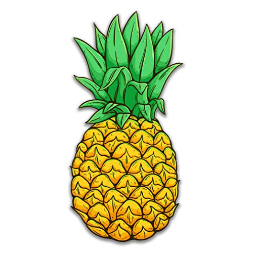 Image of Pineapple Stickers | Easy Peel and Stick Vinyl | Pineapples Decals for Car Truck Tumblers Laptop (18 inch x 9 inch)