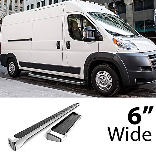 HD Ridez Estribos Laterales 6" Plata Compatible Van Ram ProMaster miniatura 2