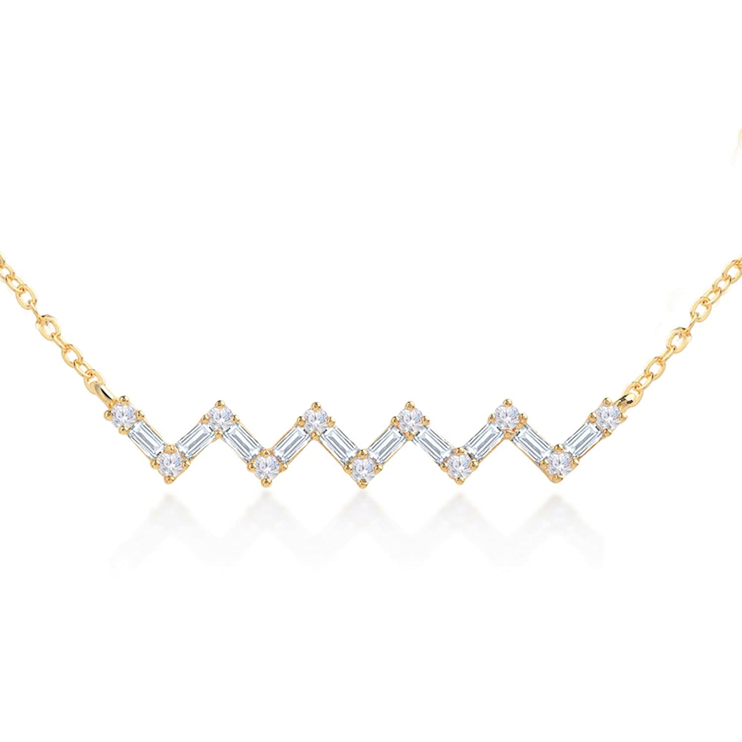 See full amazon price history chart for MINUTIAE Gold Plated Square Cut Solitaire Austrian Cubic Zirconia Diamond Zig Zag Pendant Necklace With For Women And Girls With Extendable Chain MINUTIAE Gold Plated Square Cut Solitaire Austrian Cubic Zirconia Diamond Zig Zag Pendant Necklace With For Women And Girls With Extendable Chain (B095N3C8T4) Amazon Price History, Amazon Price Tracker