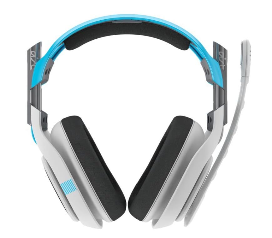 Logitech Astro A40 Headset Gen 2 Headset with Upgraded Blue Microphone - Blue/White (Renewed)