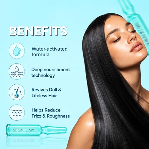 Image of keranano Serum To Hair Spa Ampoule for Instant Soft, Shiny & Smooth Hair | Deep Nourishing Hair Treatment for Dry, Frizzy & Damaged Hair | Water Activated Hair Spa Mask (5x25ml)
