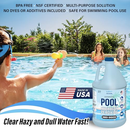 Image of Nature's Freedom Hydrogen Peroxide Swimming Pool and Spa Non-Chlorine Shock-Oxidizer (1 Gallon), NSF Listed