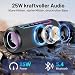 Bluetooth Lautsprecher mit Licht, 25W Musikbox Bluetooth 5.4 mit Dualen Bass-Treibern, TWS Koppelbar Stereo Sound, 24H Akku Boxen, IPX7 Wasserdicht, Tragbarer Speaker für Party Reisen Outdoor, TF/AUX