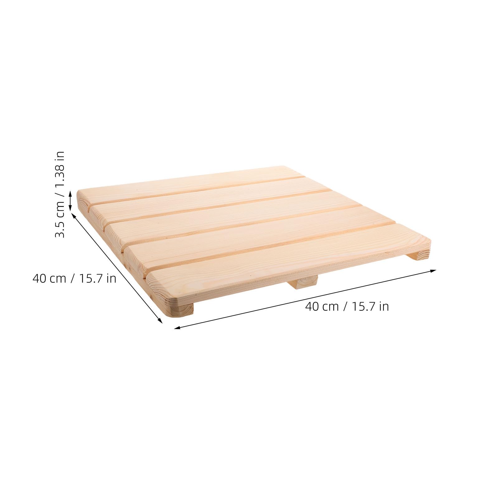 Beaupretty Tappetino Bagno Antiscivolo in Legno per Doccia, Pannelli