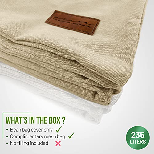 Aiire XXL Sitzsack Erwachsene Bezug - Riesen Sitzsäcke Flauschig ohne Füllung - Modern Bodenkissen Grob, Bodenstuhl Boho… – Bild 3