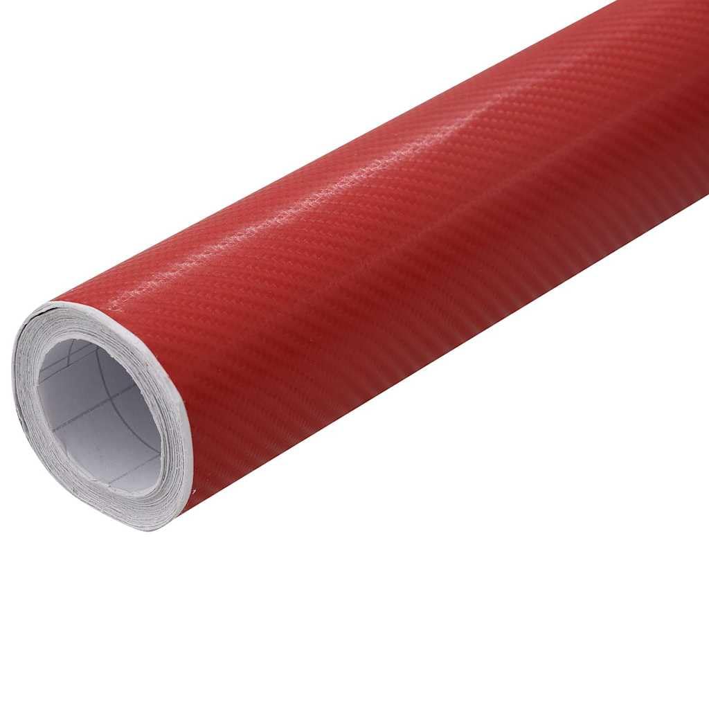 Autofolien 4D Rot 2 Stück 100x150 cm selbstklebend PVC Klebefolie mit Luftkanälen für passgenaue Folierung und einfache Montage, Vinylwrap für Carwrap, Tuning und Lackschutzfolie im Auto