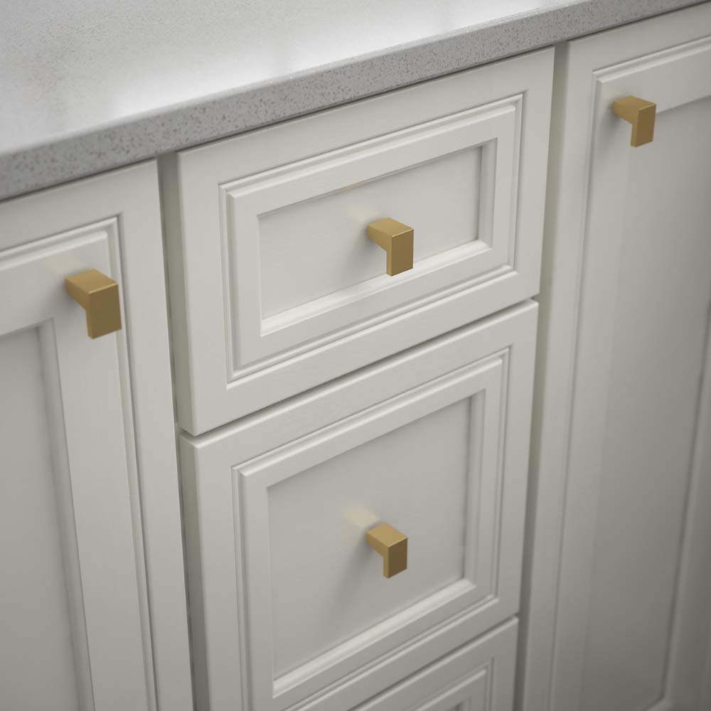 Franklin Brass Mirrored Kitchen Cabinet Knobs or Drawer Knobs 1-1/16" (27mm), 10-Pack Bayview Brass Cabinet Hardware P40838K-117-C