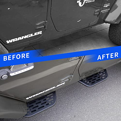 Szyang Fit 2007-2018 Jeep Wrangler Jk Side Steps Running Boards 4 Doors Nerf Bar For 07-18 Jeep Wrangler Accessories (Jeep Wrangler Jk, 4 Door 4Pcs) #TOP1