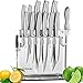 D.Perlla Messerblock, 14 TLG Messer Set, Professionelles Küchenmesser Set aus Edelstahl, Extra Scharf & Ergonomischen messerset, Messerhalter aus Acryl in Modernem Design