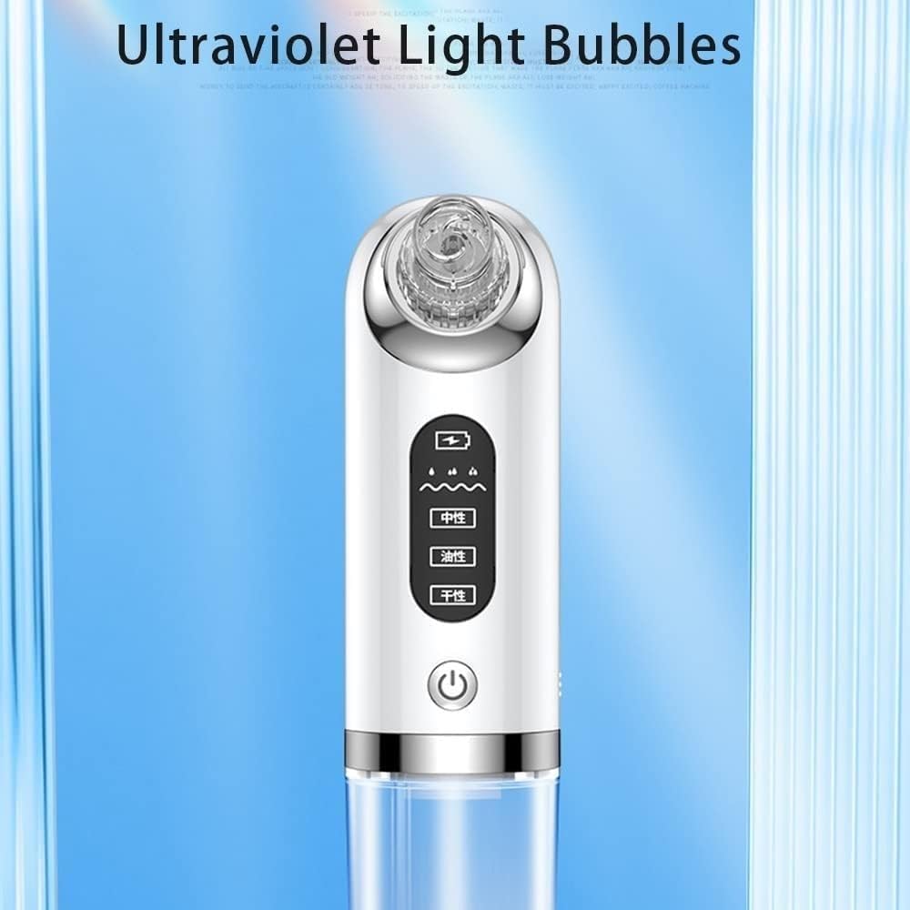 Estrattore di punti neri Aspirapori elettrico ricaricabile Punti neri Punti bianchi Acne Comedone Estrattore di brufoli Pulitore for pori del viso Kit for rimozione punti neri 6 Sonde di aspira