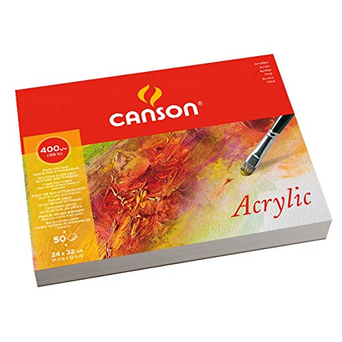 Canson ACRYLIC acrylverfpapier 400gram BLOK 50 vel - 24x32cm - Arts and