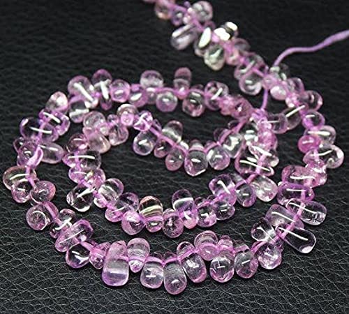 Perles améthyste rose lisses pour éviter les fils de bijoux coupés