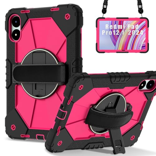 Coque Redmi Pad Pro 12.1 idéale pour voyager avec sa bandoulière réglable intégrée