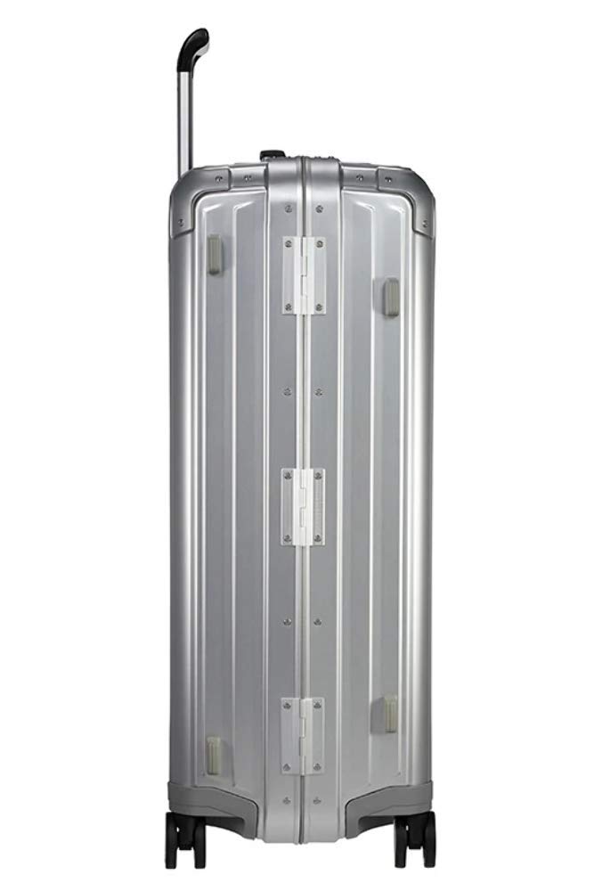 Samsonite Lite-Box Alu Trolley (4 ruote) 69cm - Valigia Rigida con Chiusura TSA Integrata - 71L - Argento Metallizzato
