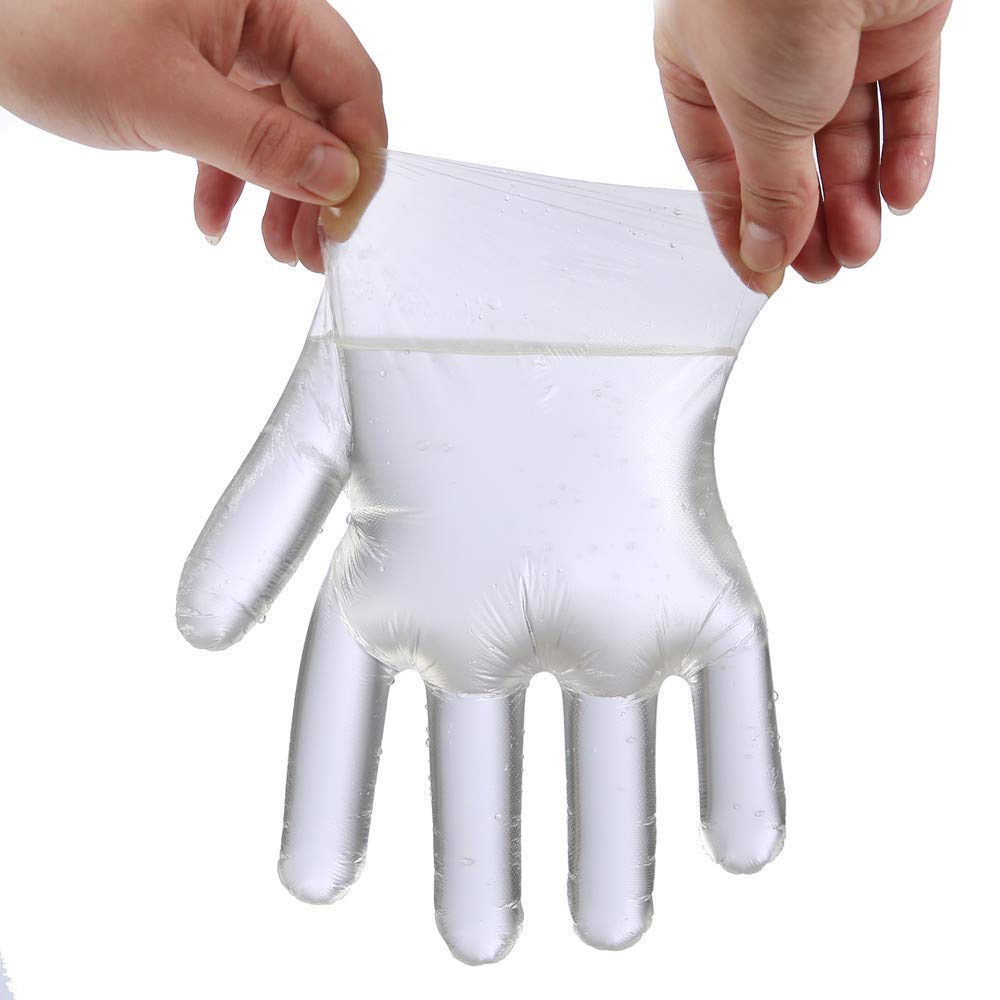 si - 2000 guanti usa e getta in plastica trasparente in polietilene, guanti in PE trasparenti per cucinare, pulire, fare tinte per capelli