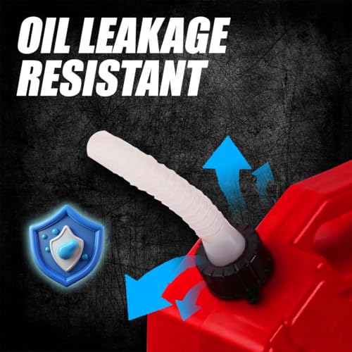 Image of Universal 5 Liter Fuel Jerry Can With Clamp and Cap For Motorcycle | Fuel Container Heavy Duty construction for Petrol /diesel /kerosene Storage (Red)
