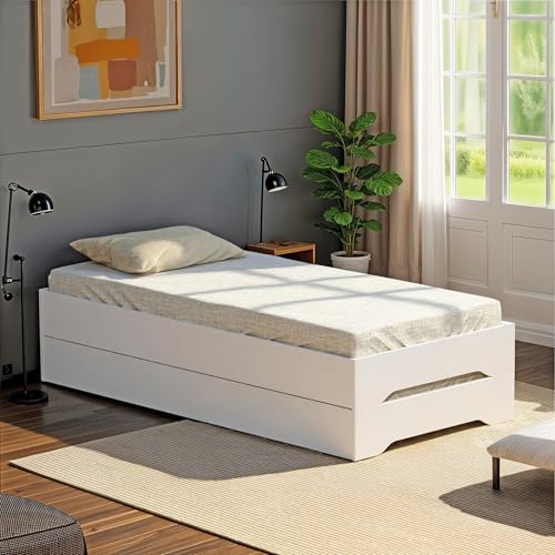 Terre de Nuit Lits empilables 90x190 Bois Blanc