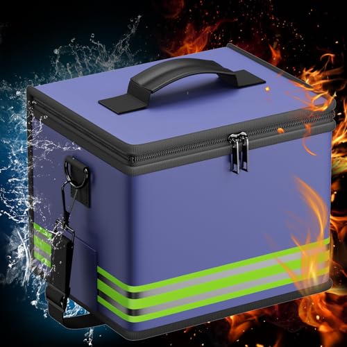 Lipo Safe Bag Feuerfeste,Explosionsgeschützte Akku Tasche 24x20x18cm Lipo-Akku-Aufbewahrungsbox LiPo Guard Safe Bag Schutztresortasche zum Laden und Aufbewahren mit Doppelreißverschluss