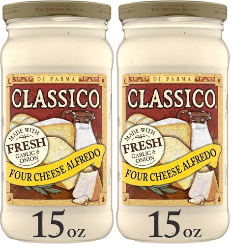 Image of Classico Four Cheese Alfredo Pasta Sauce (15 oz Jar) (Pack of 2)