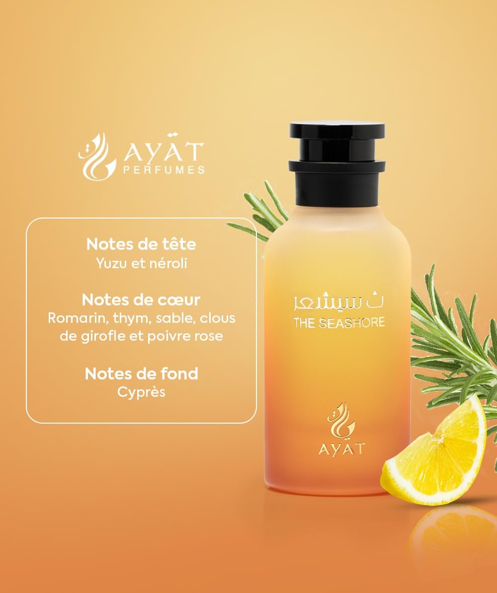 AYAT PERFUMES - Zestaw 5 perfum - Woda perfumowana Ombre Black, Ocean Blue, The Eternity, Dreaming & The Seashore - 5 x 100 ml - Mieszane - orientalne perfumy Dubaju - Długotrwałe