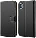 Produktbild HOOMIL MagFlip Handyhülle für iPhone X Hülle und iPhone XS Hülle, [Erstklassige Handwerk] Premium Leder Klappbar Case Schutzhülle - Schwarz