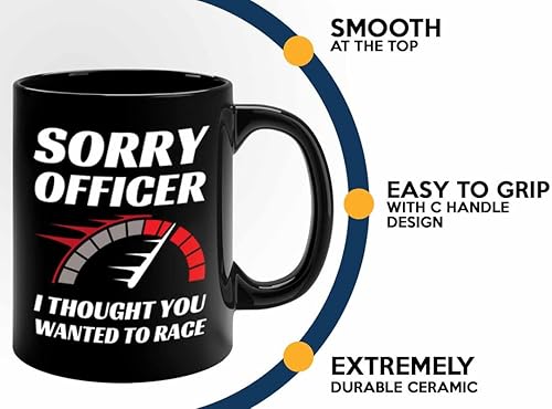 Miniatura 4 de Taza de café Racer de 11 onzas, color negro, con texto en inglés "Wanted To Racer" - Fuel Speed Racer Car Guys Circuit Automotriz Racing Boy Regalos