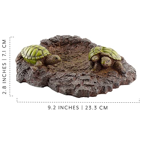 Esterno Turtles Splash Block; Resin Turtle Pond Gutter Downspout Accessory #TOP5