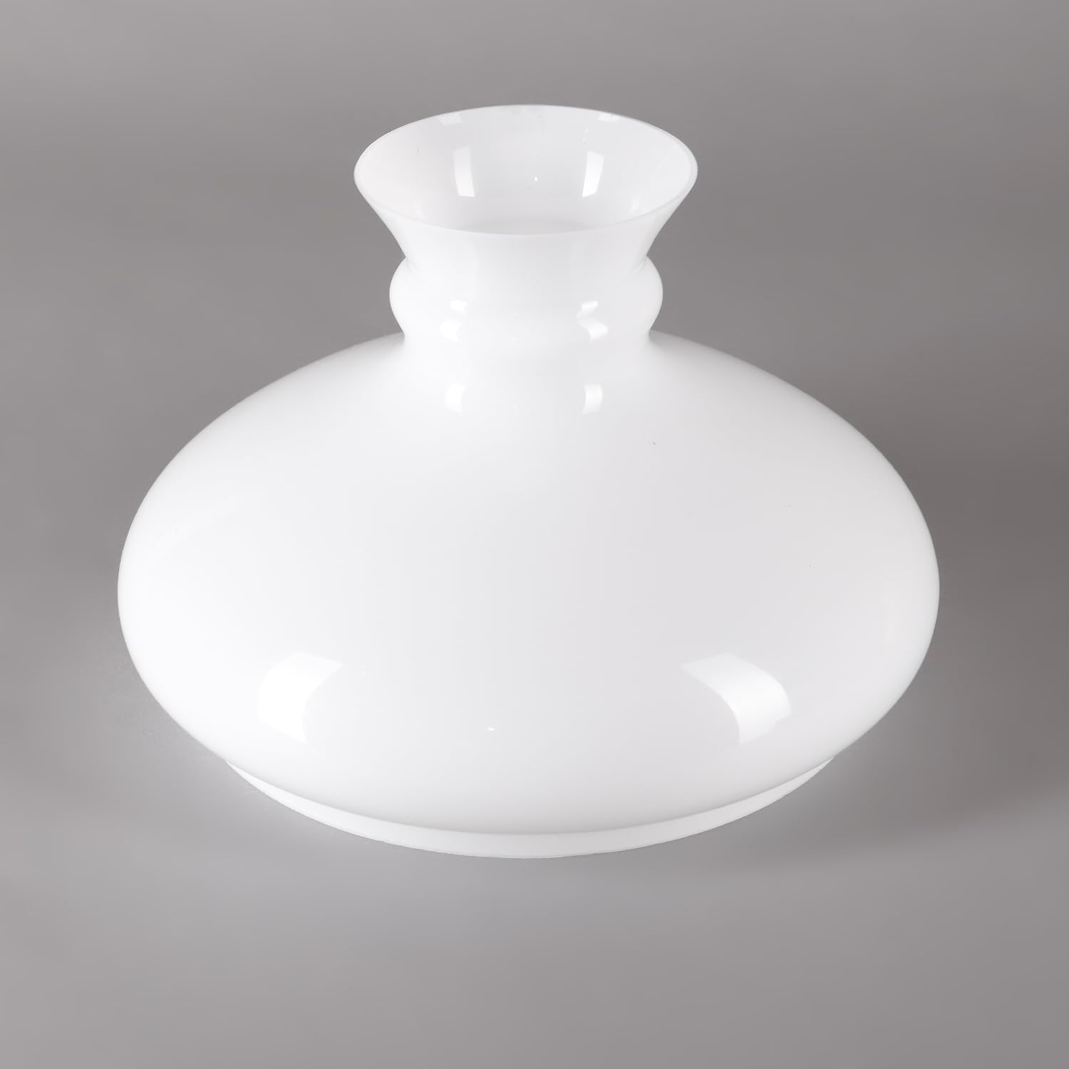 Petroleumglas Lampenglas Ersatzglas opal glänzend Leuchtenglas Ø 230mm,Höhe176mm Weiß