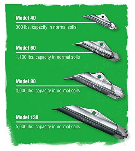 Duckbill Earth Anchor, 3000 lbs Capacity, 88-DB Anchor w/42