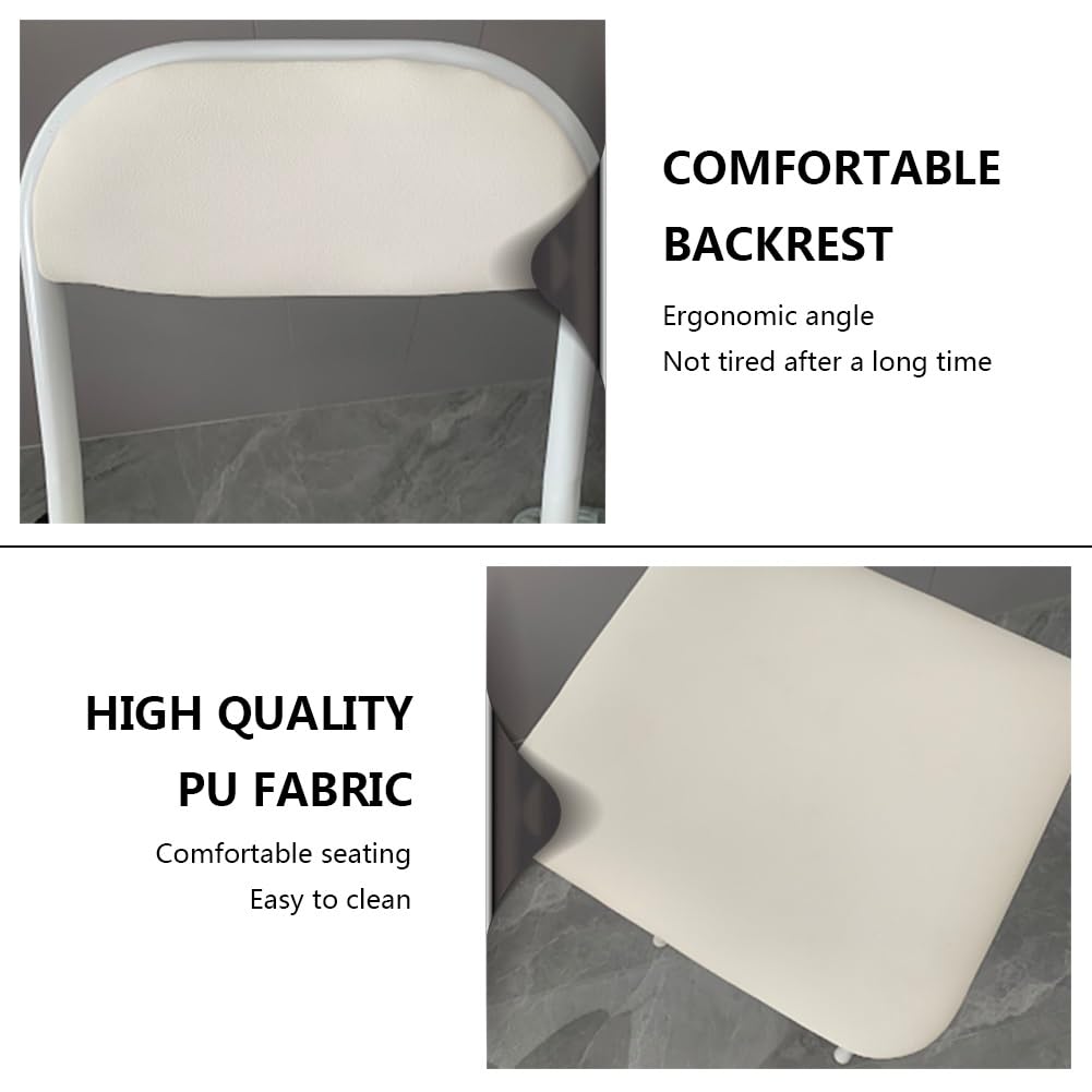 Taburete alto plegable de 65 cm con respaldo, silla de bar que ahorra espacio con reposapiés para cocina, oficina, tienda, color blanco, asiento de altura de barra de 70 cm