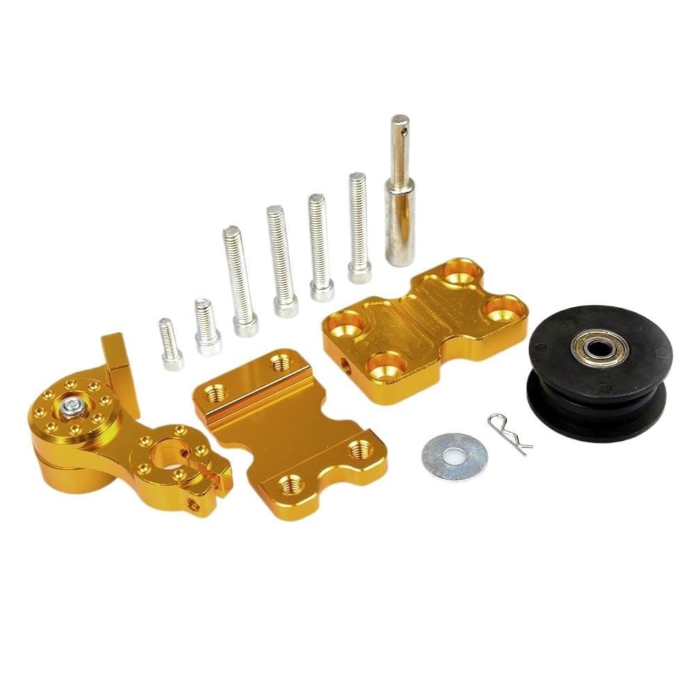 Osłona łańcucha Pasuje do Kawasaki pasuje do Ninja ZX6R ZX7R ZX9R ZX10R ZX12R ZX14R Z1000 ZZR600 napinacz łańcucha regulator łańcucha Ochraniacz łańcucha motocyklowego(Golden)