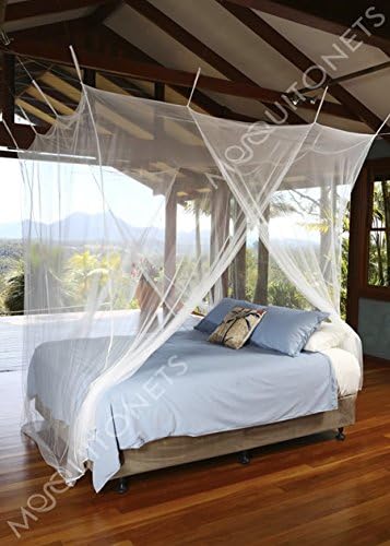 Mosquito NET Bed Canopy | King Size Bed Net | Easy Care Machine Washable Mosquito Netting | Secure Insect Protection with The Designer Mosquito net