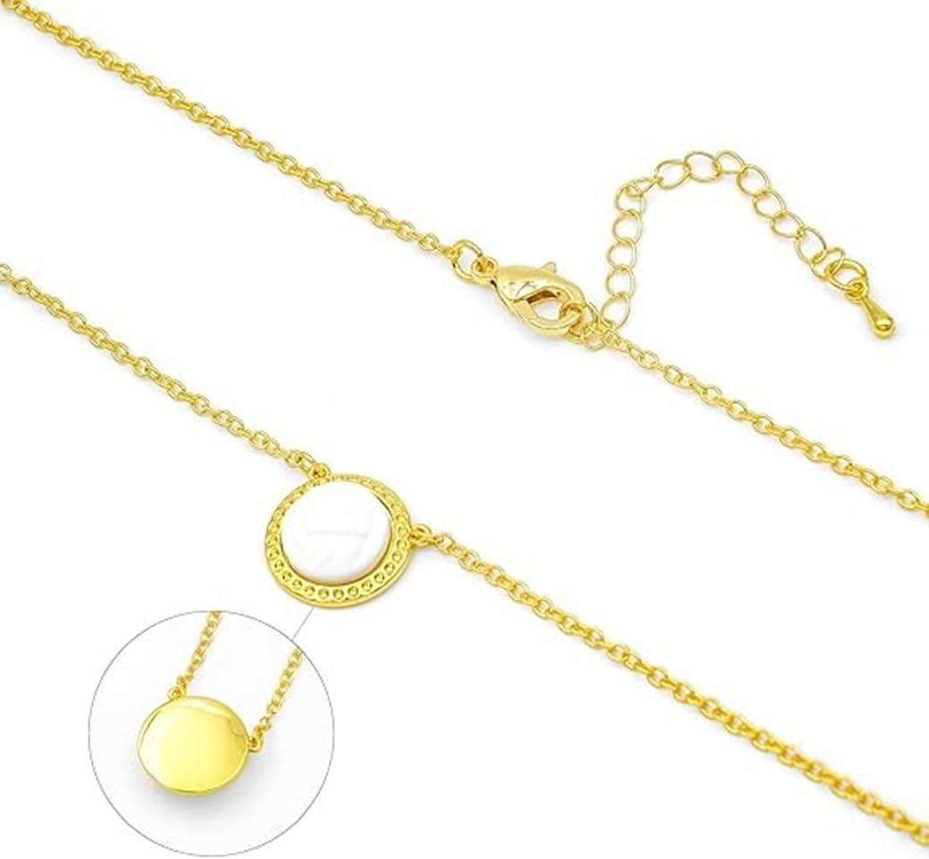 Volleyball Pendant Necklace for Women, Round White Enamel Charm with Adjustable Chain, Sports-Inspired Jewelry Gift - Athletic Charm for Players, Coaches, Moms, Teams - Image 5