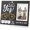 Engagement Gifts for Couple Wedding Countdown Calendar Engagement Picture Frame Cool Engagement Gifts for Her Women Couples Newly Engaged He Asked She Said Yes