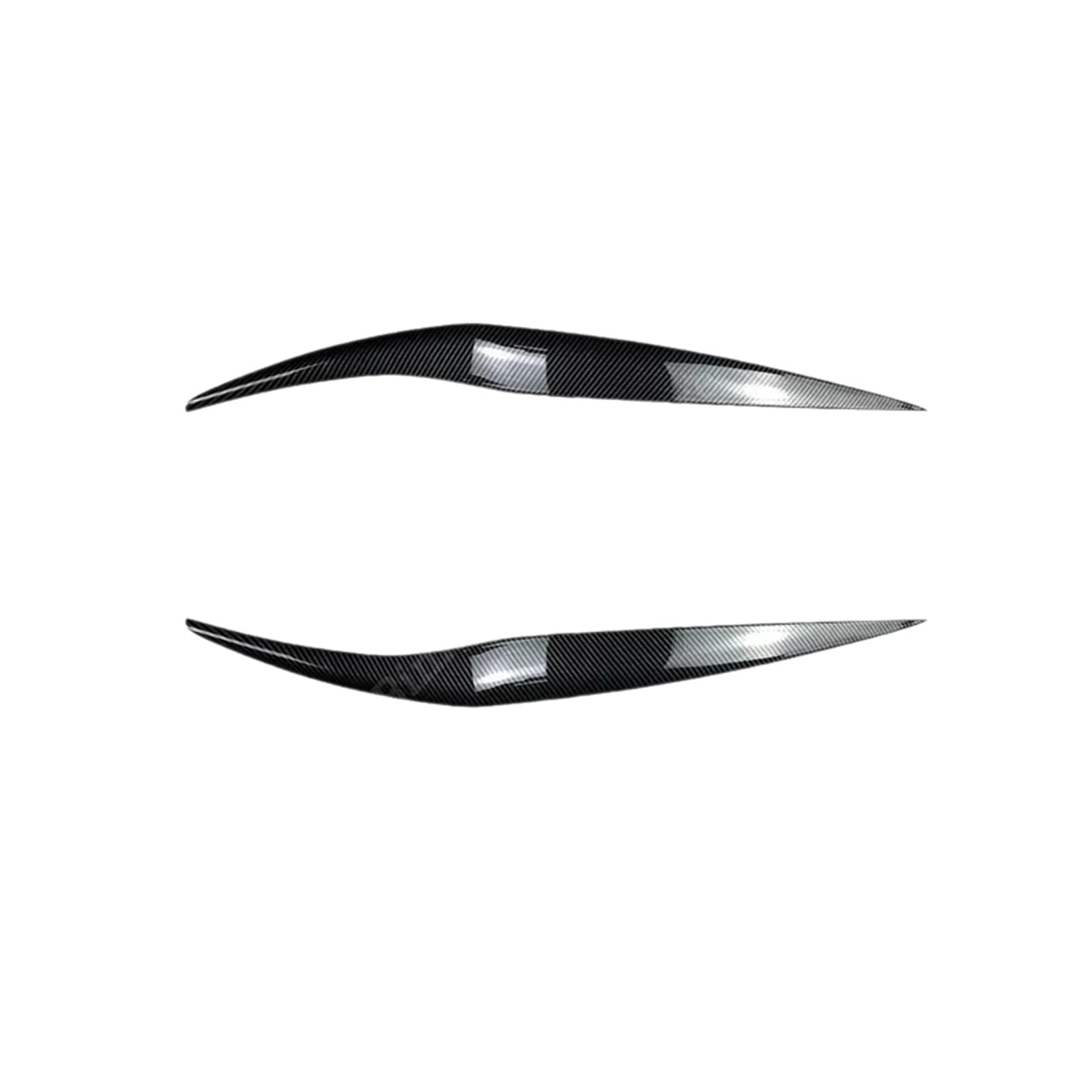 Sopracciglia for fari anteriori in ABS nero lucido effetto carbonio, for, Mk6 Mk6.5 2008-2017, adesivi 3D for kit carrozzeria Copertura per fari auto(Mk6.5 Gloss Black)