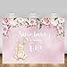 MEHOFOTO 7x5ft Cute Easter Bunny 1st Birthday Party Backdrop Pink Flowers Rabbit Some Bunny One Photography Background Photo Banner Poster