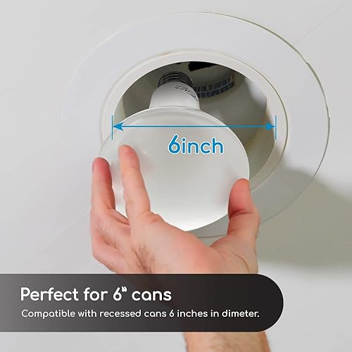 Miniatura 3 de Euri Lighting EB40-17W3020e LED BR40, 17 W (equivalente a 100 W) 1400 lm, Dim, 80 CRI, blanco cálido (2700 K), ángulo de haz de 110, clasificación