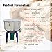 IntXanth 220V 3PH Industrial Dry Powder Blender Mixer Vertical Color Mixer Mixing Tank Capacity 441LB for Plastics Powder Metallurgy Ceramics