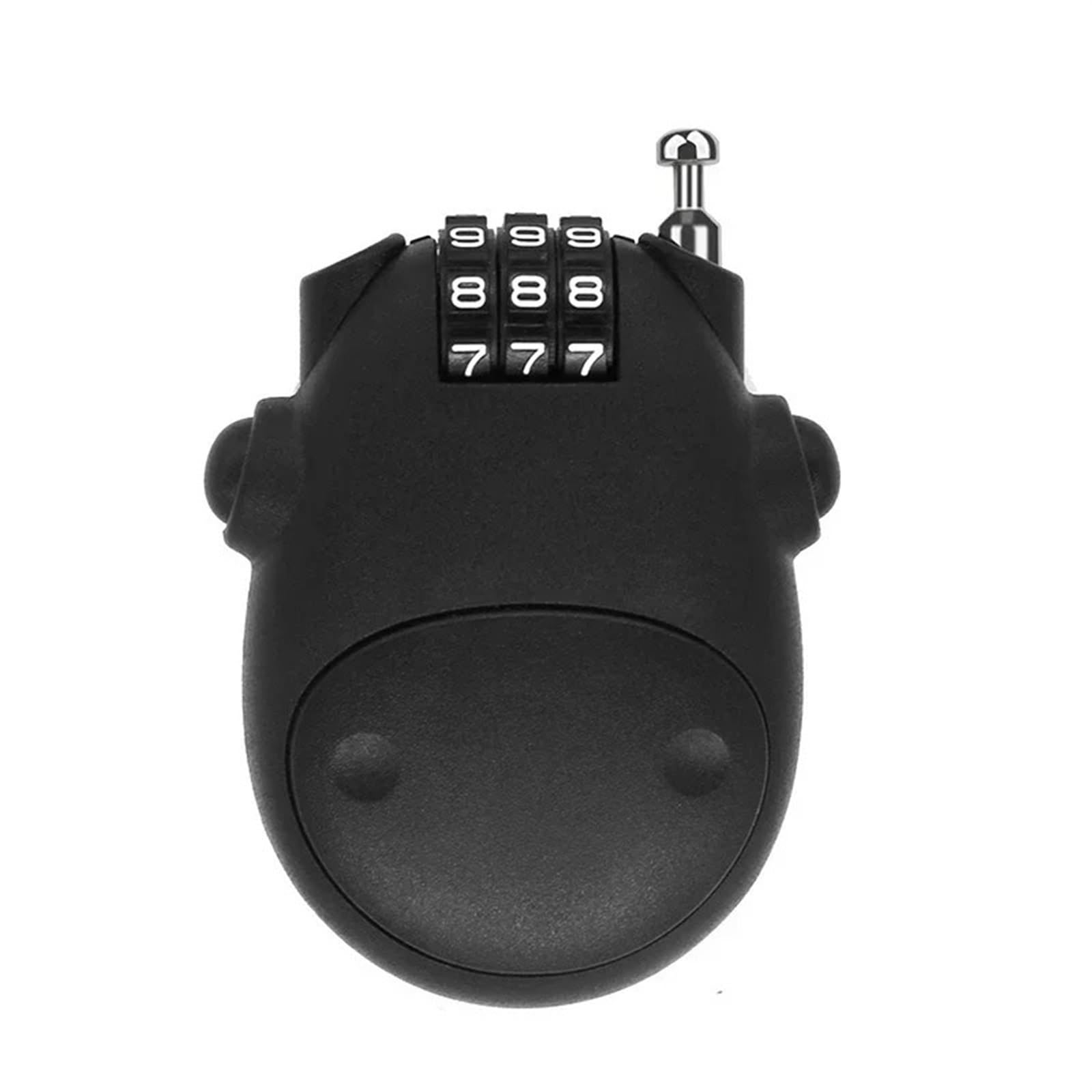 Cadenas à 3 codes pour vestiaire de gym et armoire avec câble de verrouillage noir