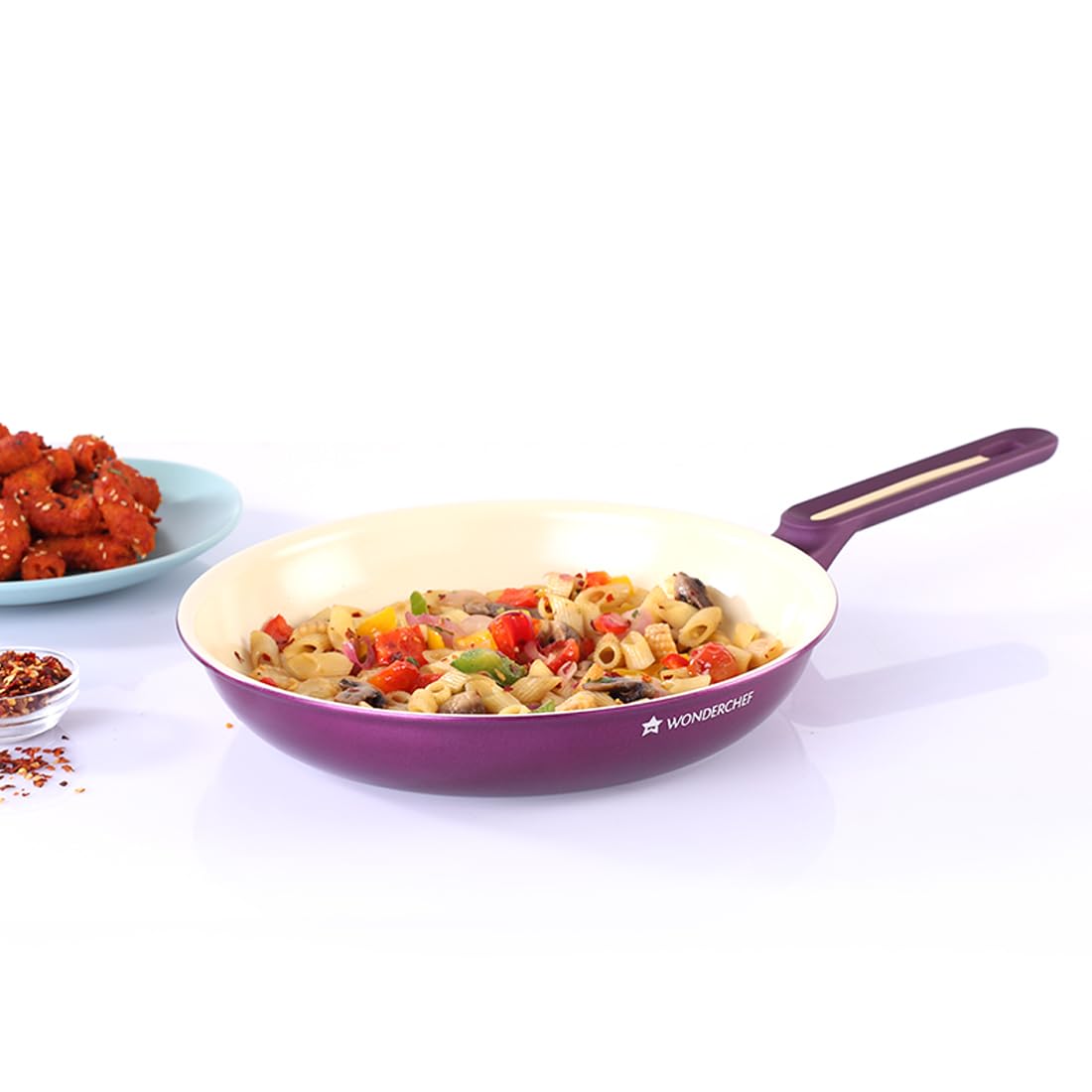 Wonderchef Bellagio Fry Pan | 24 cm | 1.7 L | Non-Stick Ceramic Coating | Non-Toxic | Pure Aluminium | PFAS and PFOA Free | 3mm Thickness | Two-Tone Soft-Touch Handle | Firm Grip | 2 Years Warranty (B0CTYM7RRQ) Amazon Price History, Amazon Price Tracker