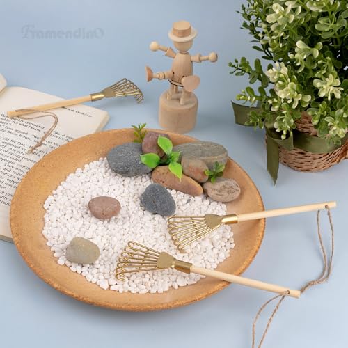 Mini rastrillos Zen Framendino 6 piezas metálicos miniatura 4