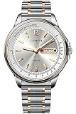 Lobinni Orologio da uomo Easy Reader Day-Date in acciaio inossidabile, Rosa