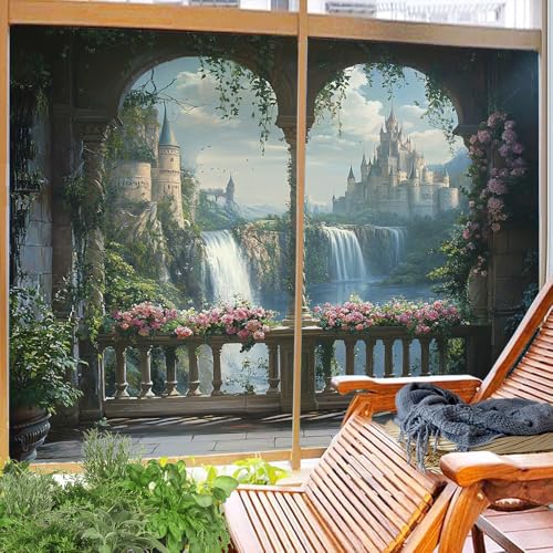 Vinilo decorativo para ventana con diseño moderno de cascada miniatura 4