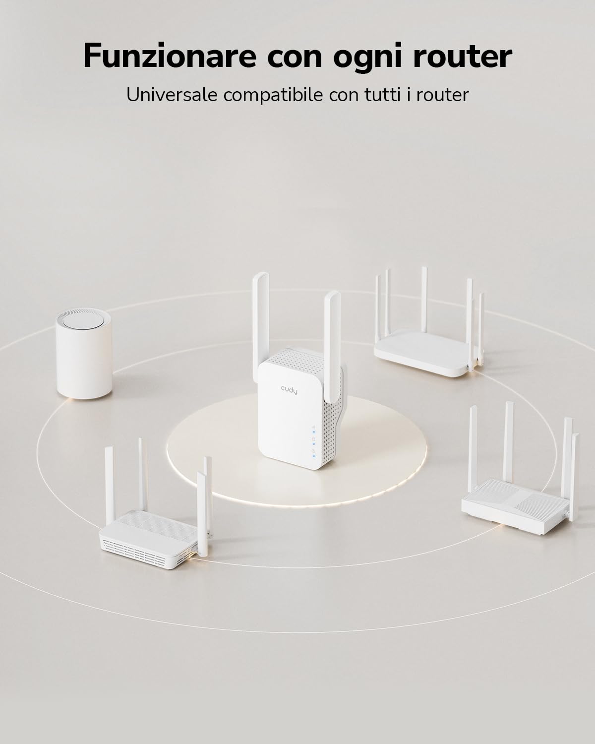 Cudy RE1200 Booster wireless AC1200 Dual Band WiFi Extender, WiFi Range Extender, 300 Mbps su 2,4 GHz, 867 Mbps su 5 GHz, copre fino a 1500 piedi quadrati, collega 30 dispositivi, modalità AP, WPS