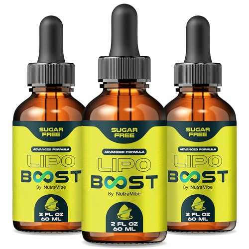NutraVibe (3 Pack) Lipo Boost – LipoBoost Official Liquid Formula for Body Balance, Lasting Energy & Active Lifestyle | Easy-to-Use Droppers, Simple & Effective Liquid Drops, Reviews (90 Servings)