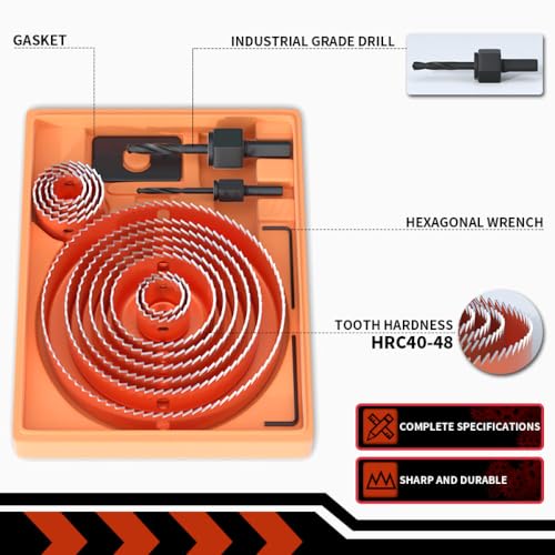 Set de brocas sierra para madera y metal 8 piezas miniatura 6