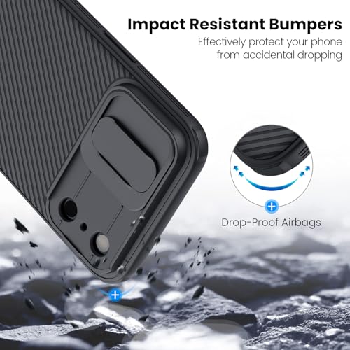 Image of Nillkin for iPhone 17 Pro Case with Slide Camera Cover, [Upgraded Camera Lens Protection] Slim Shockproof Protective Phone Case for iPhone 17 Pro 6.3 inch, Black