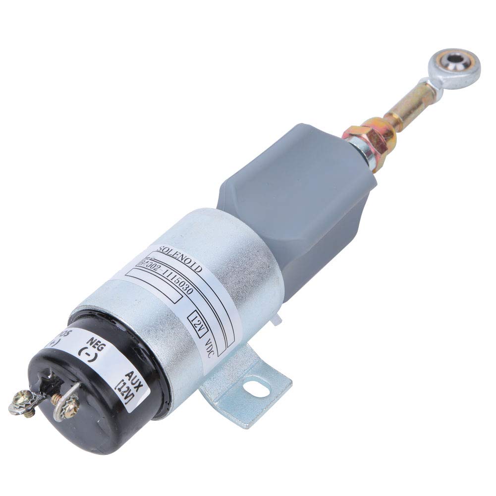 Solenoide de Apagado de Combustible, Voltaje 12V B4002-1115030 Válvula Solenoide de Apagado de Combustible Accesorios para Excavadora